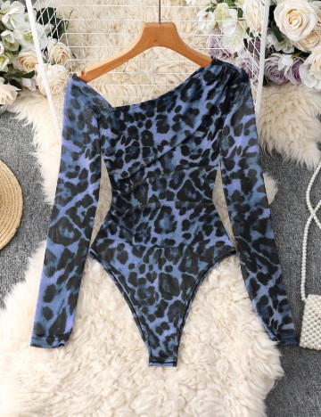 Body SHEIN CURVE, albastru/negru