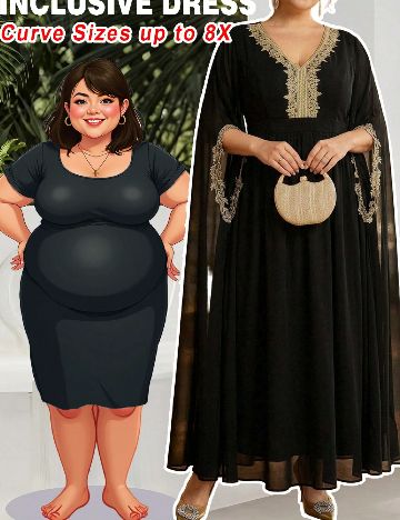 Rochie lunga SHEIN CURVE, negru