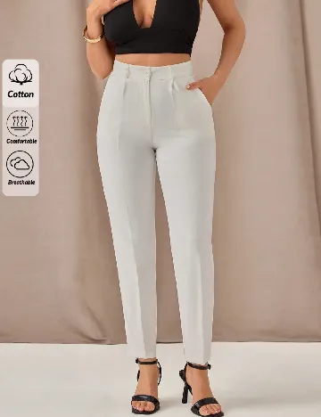 Pantaloni SHEIN, alb