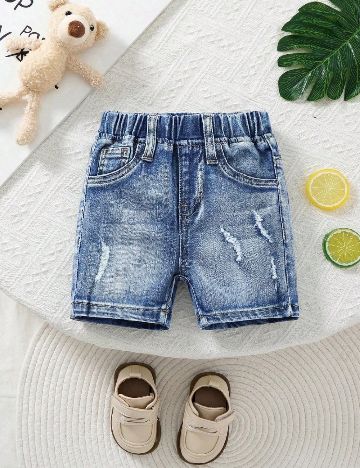 Pantaloni scurti Shein Kids, albastru