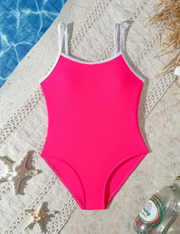 Costum de baie Shein Kids, roz