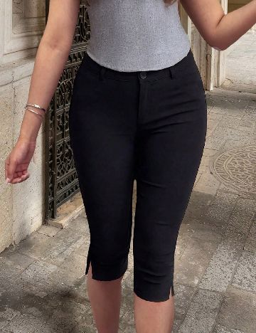 Pantaloni trei sferturi SHEIN, negru