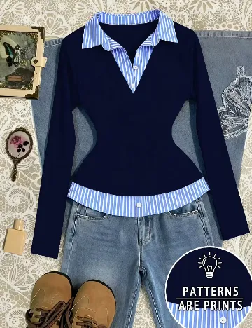 Bluza SHEIN, albastru