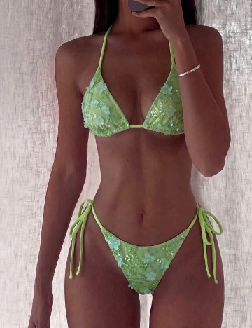 Costum de baie SHEIN, verde