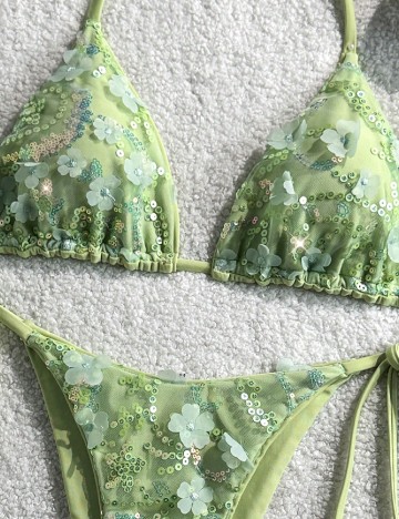Costum de baie SHEIN, verde