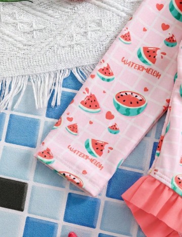 Costum de baie Shein Kids, roz