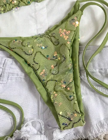 Costum de baie SHEIN, verde