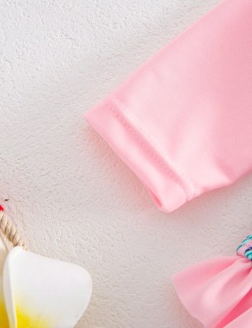 Costum de baie Shein Kids, roz