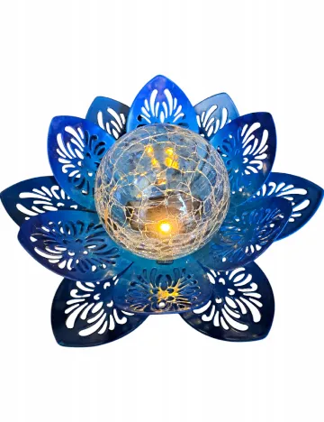 Lampă solară Lotus SOLAR, albastru