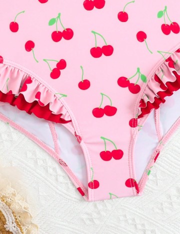 Costum de baie Shein Kids, roz