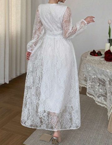Rochie lunga Dazy, alb