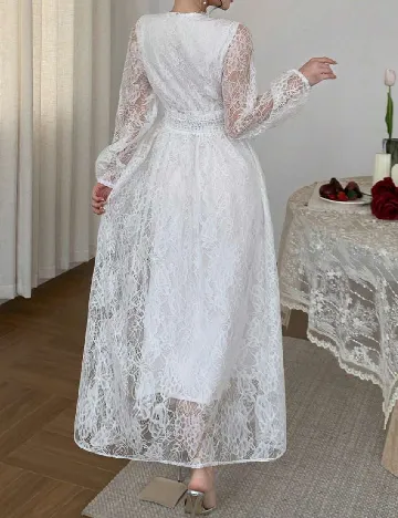 Rochie lunga Dazy, alb