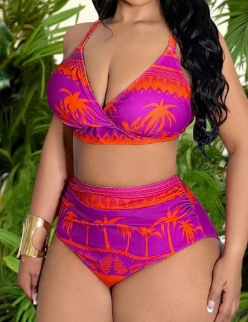 Costum de baie SHEIN CURVE, mov