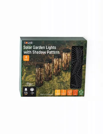 Set 4 lămpi solare 4 bucati SOLAR, negru