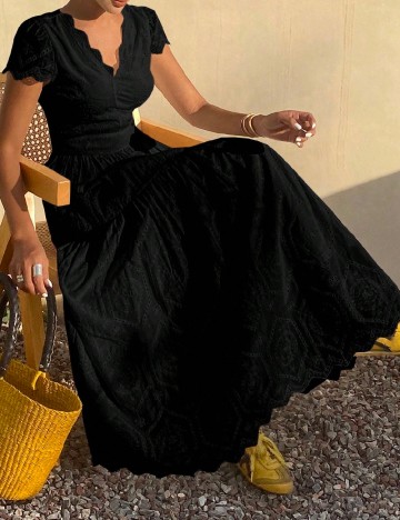 Rochie lunga Dazy, negru