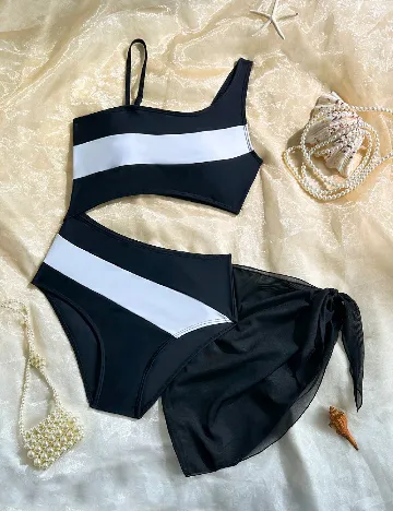 Costum de baie Shein Kids, negru