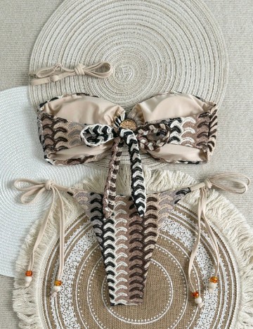 Costum de baie SHEIN, maro