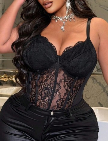 Body SHEIN CURVE, negru