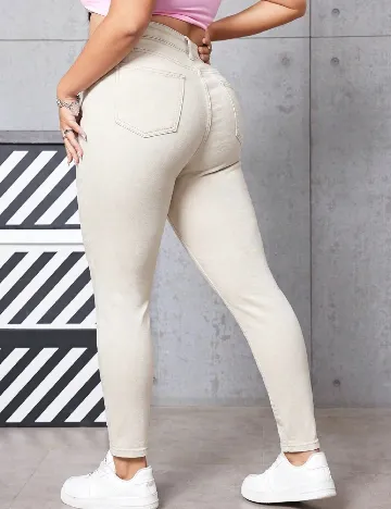 Blugi SHEIN CURVE, ecru