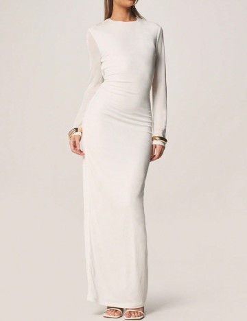 Rochie lunga Missguided, alb
