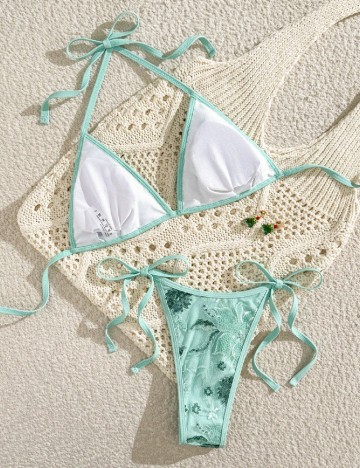 Costum de baie SHEIN, verde