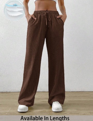 Pantaloni SHEIN CURVE, maro
