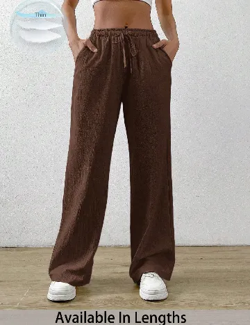 Pantaloni SHEIN CURVE, maro