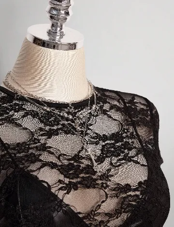 Top SHEIN CURVE, negru