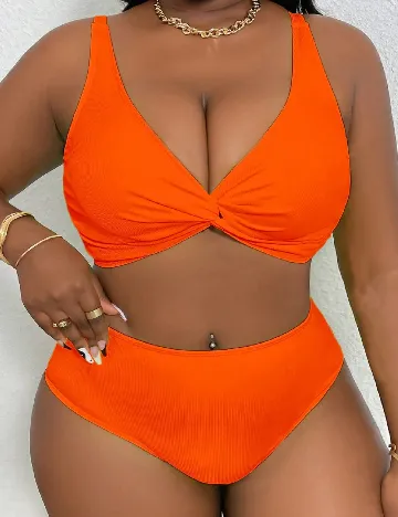 Costum de baie SHEIN CURVE, portocaliu