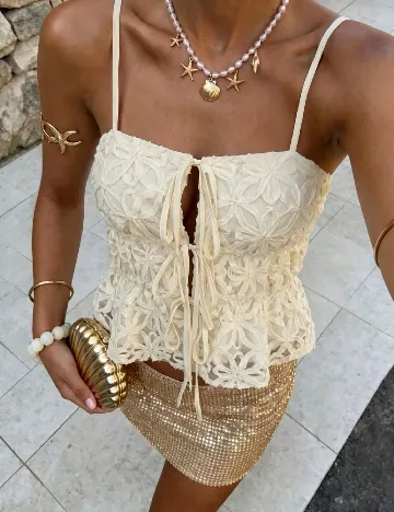 Top SHEIN, crem