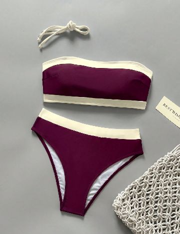 Costum de baie SHEIN, visiniu