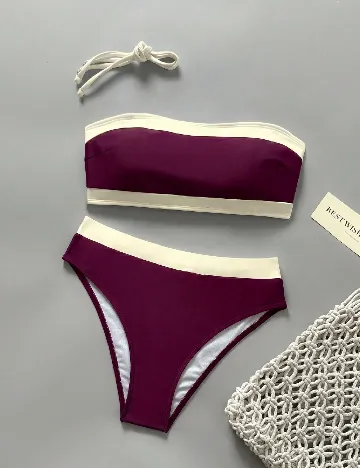 Costum de baie SHEIN, visiniu