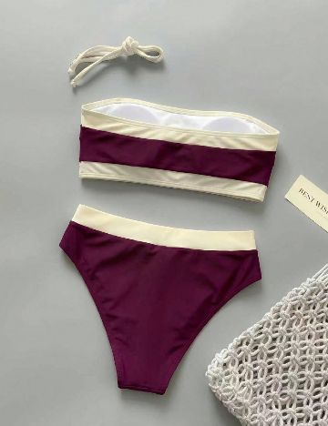 Costum de baie SHEIN, visiniu