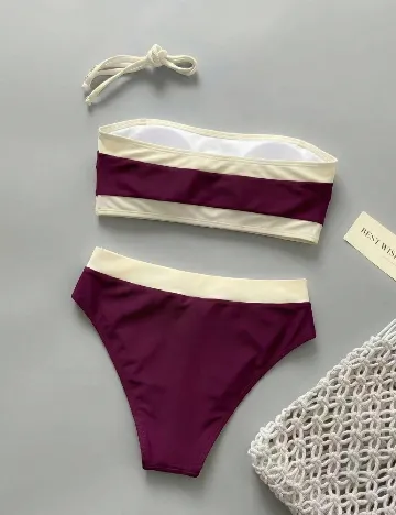 Costum de baie SHEIN, visiniu