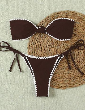 Costum de baie SHEIN, maro
