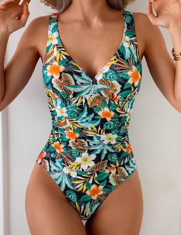 Costum de baie SHEIN, verde