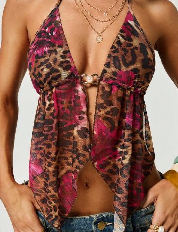 Top SHEIN, animal print