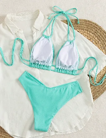 Costum de baie SHEIN, verde