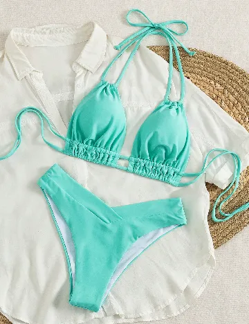 Costum de baie SHEIN, verde