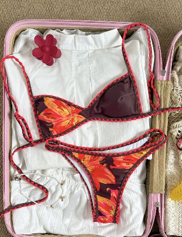 Costum de baie SHEIN, maro