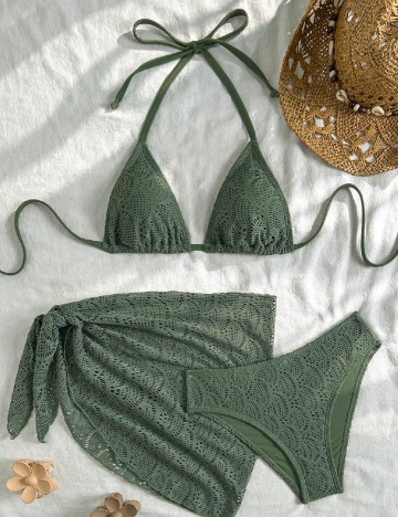 Costum de baie SHEIN, verde