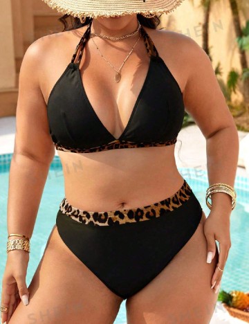 Costum de baie SHEIN CURVE, negru