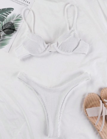 Costum de baie SHEIN, alb
