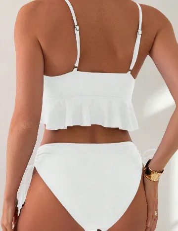 Costum de baie SHEIN, alb