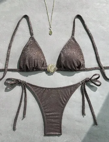 Costum de baie SHEIN, maro