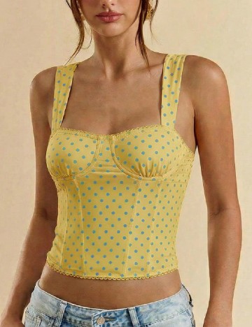 Top SHEIN, galben