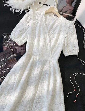 Rochie medie SHEIN, alb