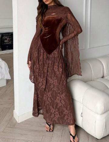 Rochie lunga SHEIN, maro