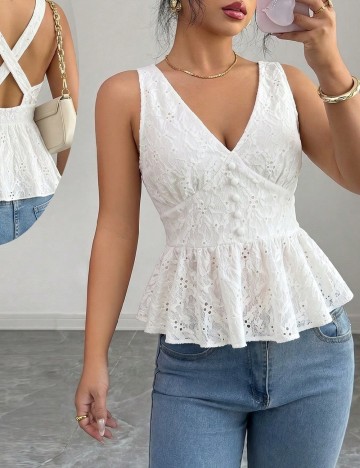 Top SHEIN, alb