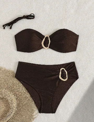 Costum de baie SHEIN, maro